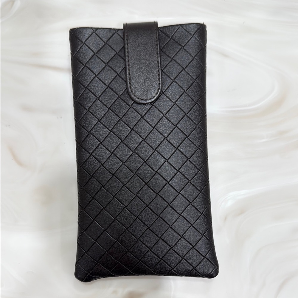 Bottega Veneta Black Quilted Leather Sunglass Pouch